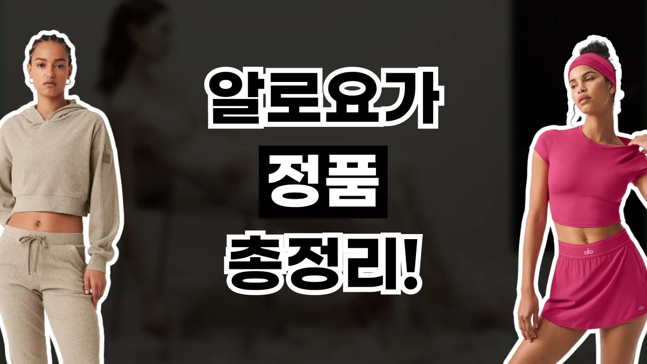 2026년 최신 알로요가 정품 총정리
