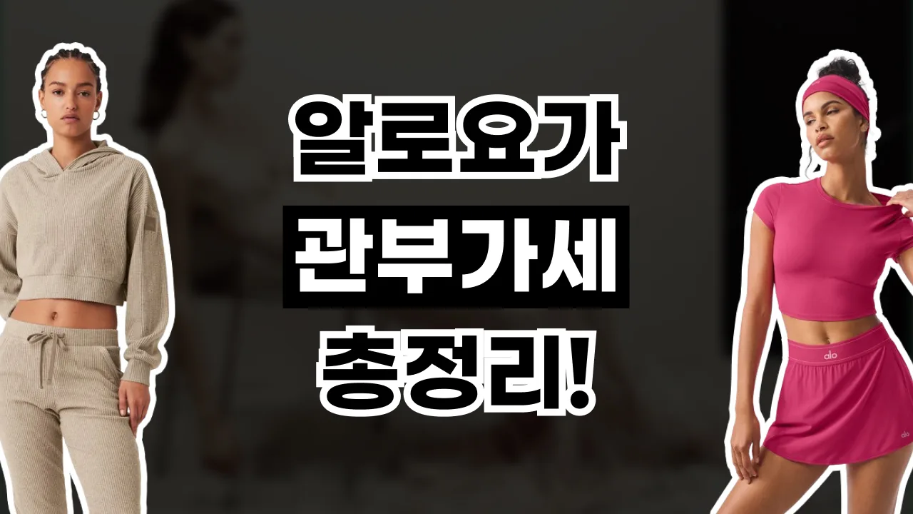 알로요가 관부가세 총정리 2026년 최신 알로요가 관부가세 총정리