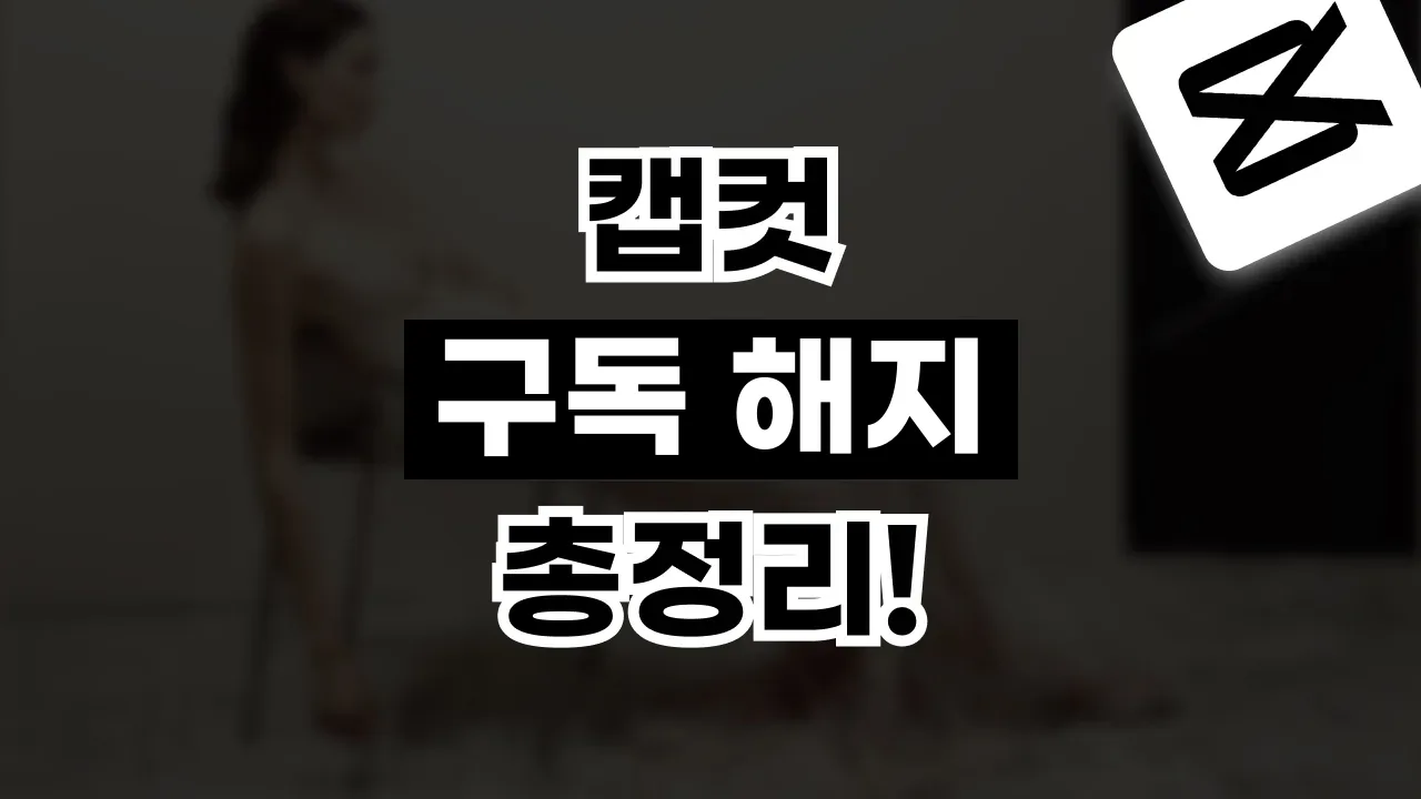 캡컷 프로 구독 해지 및 환불 방법 캡컷 프로 구독 해지 및 환불 방법 - 디스팟 할인정보