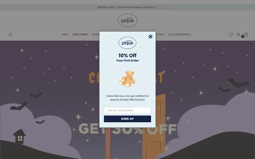 젤라또피케 미국 공식몰 이메일 가입 첫 주문 10% 할인 안내 젤라또피케 미국 공식몰 이메일 가입 첫 주문 10% 할인 안내
