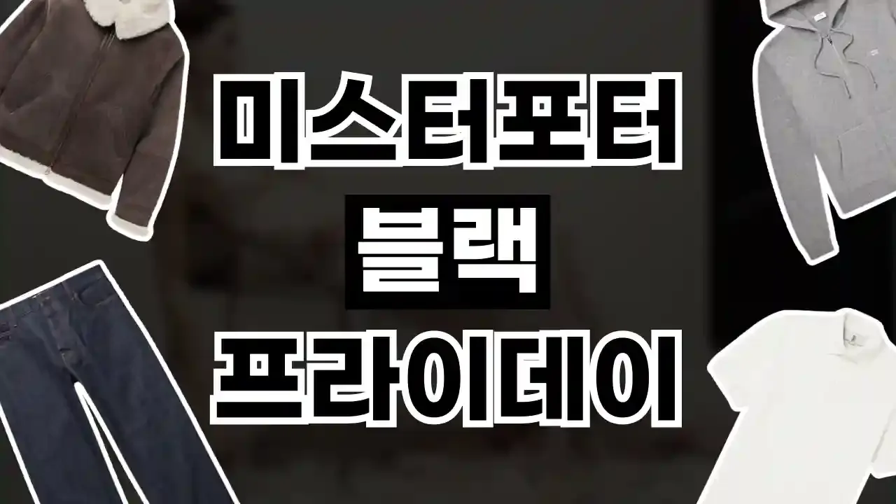 미스터포터 블랙프라이데이 할인코드 - 디스팟 할인정보