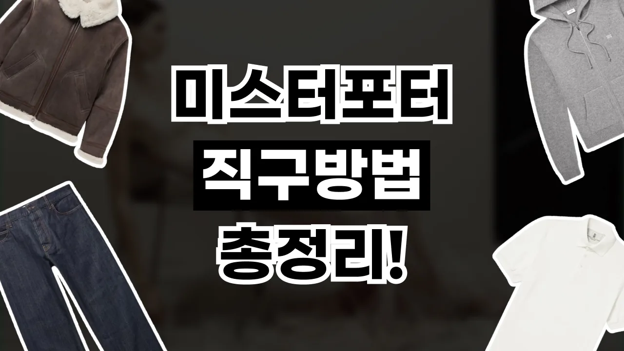2026년 최신 미스터포터 직구 방법