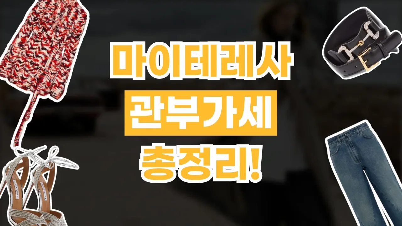 2026년 최신 마이테레사 관세·부가세 총정리